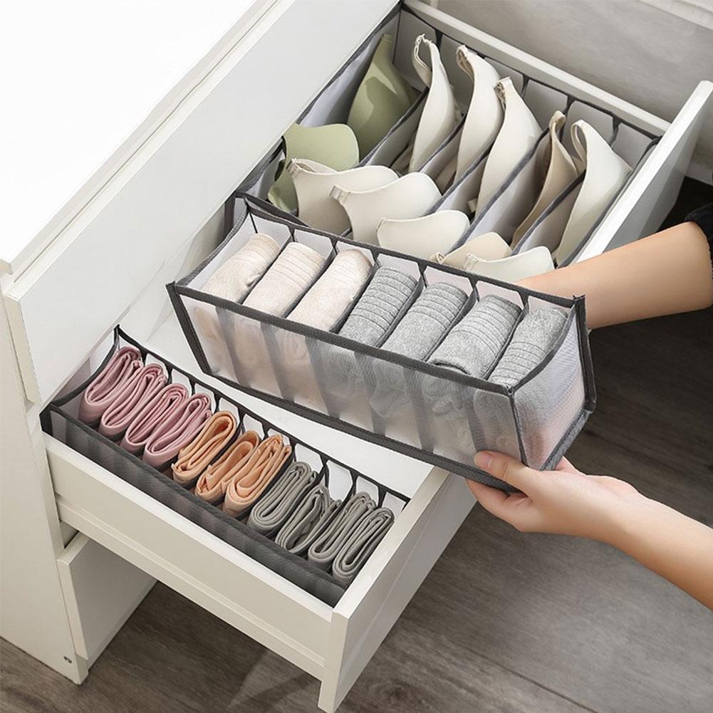 Organizzatori pieghevoli per armadio Scatole portaoggetti divisori per cassetti per mutande Calzini Reggiseno 1pc Scatola portaoggetti per organizer per cassetti per biancheria intima