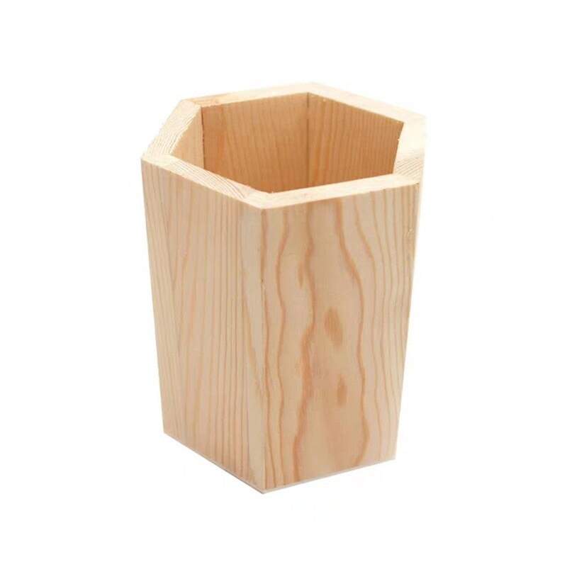 Office Organizer Desktop Houten Pen Opbergdoos Potlood Pot Pennenhouder Make Borstel Container Home Office Briefpapier Leveringen: 03