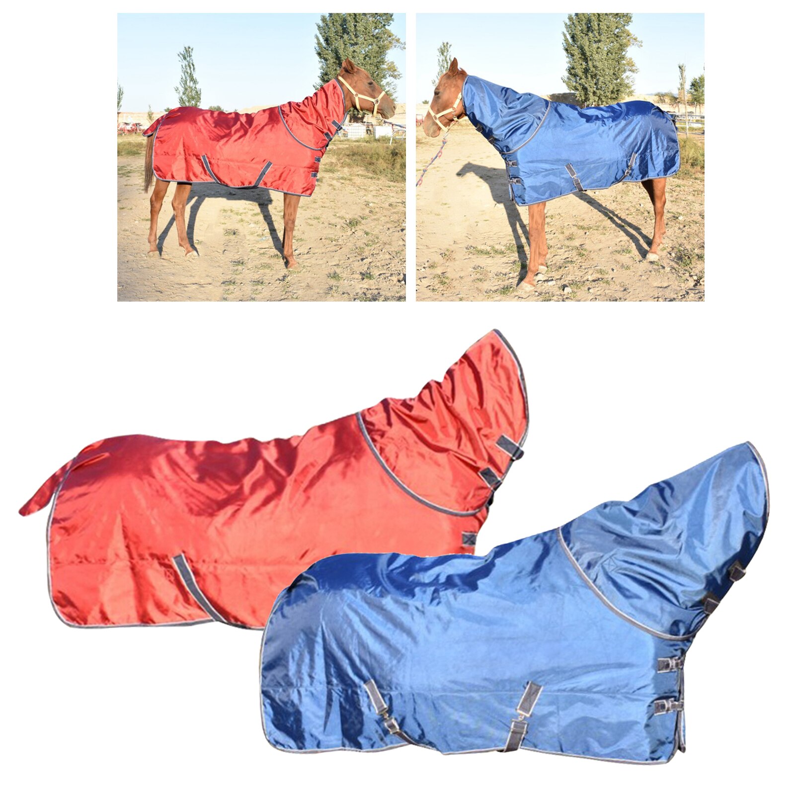 Waterproof Thermal Horse Turnout Sheet Equestrian Blanket Coat Equine Warmer