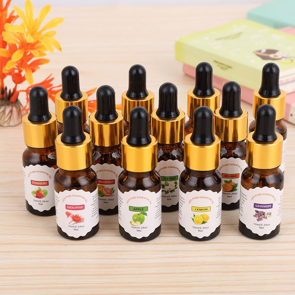 Humidificador Soluble en agua de aceite puro para aromaterapia, 1 unidad, 10ml, con cuentagotas, para purificador de aire doméstico del coche