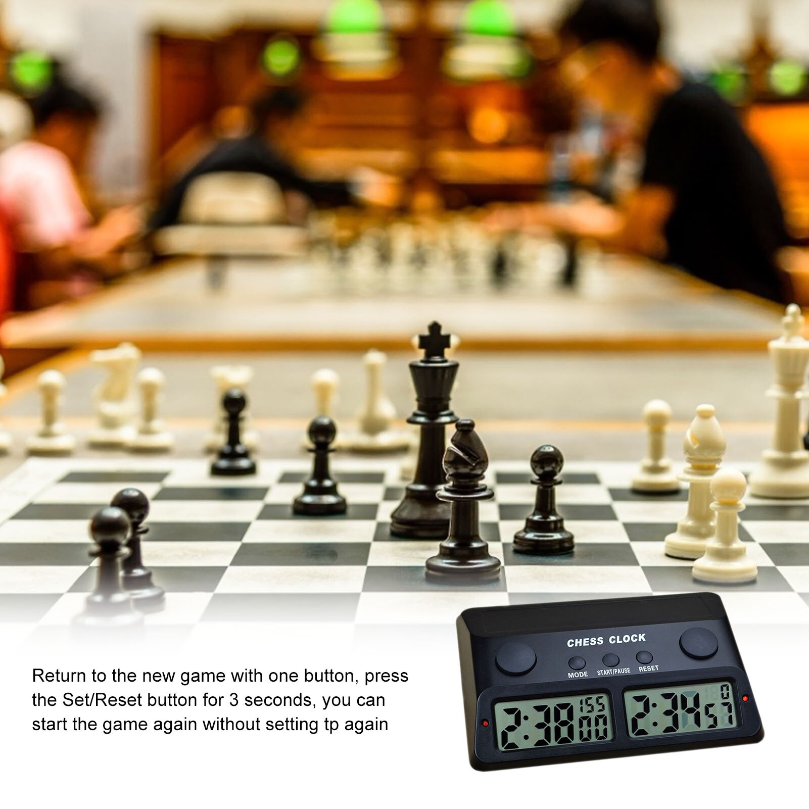 Mechanical 3-in-1 Chess Game Clock Digital Countdown Timer Lightweight For Timing Clocks Of Various Chess Games
