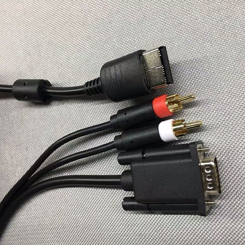 For SEGA Dreamcast DC VGA High Definition Cable RCA Sound Adapter HD box PAL NTSC