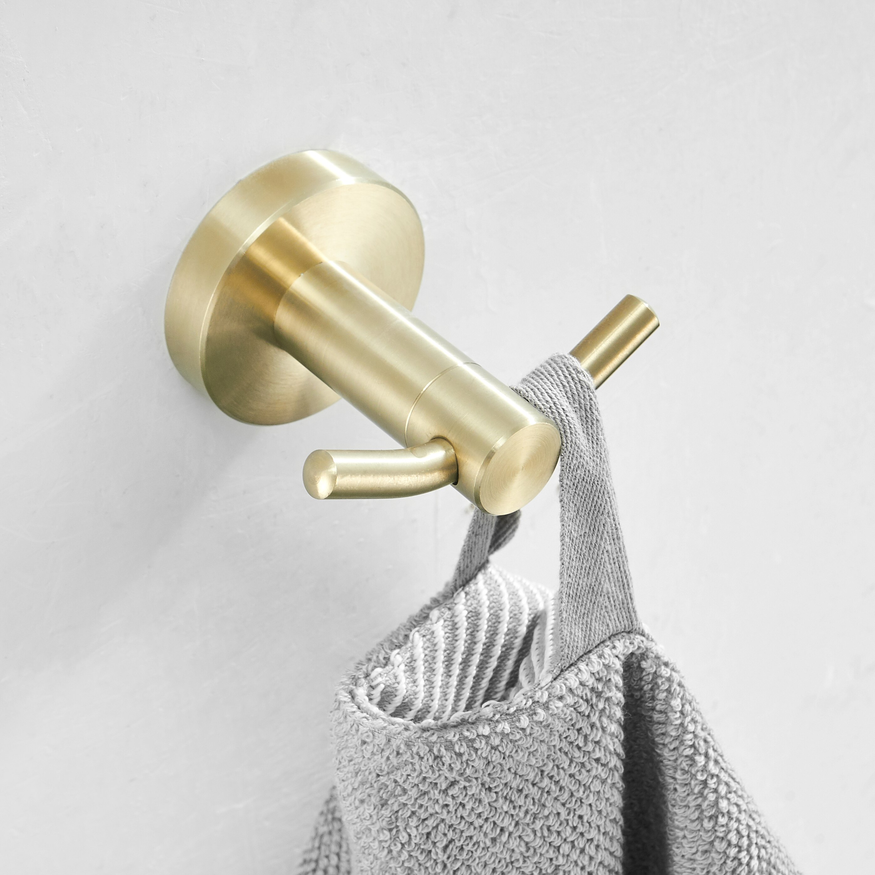 Stainless Steel Brushed Gold Robe Hook Wall Mounted Towel Hook Clothes Hook Bathroom Kitchen Door Hook Hardware