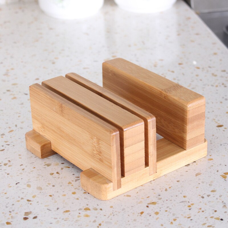 Wood Cutting Board Knife Holder Kitchen Supplies Horizontal Chopping Board Knife Holder Tool Storage Rack Wooden Knife Holder