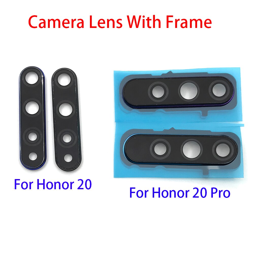 Nieuw Voor Huawei Honor 20 Pro Back Rear Camera Glas Lens Cover Frame Met Adhensive Voor Huawei Honor 20