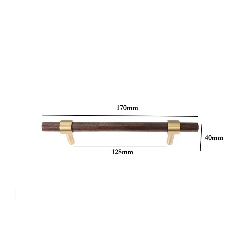 Messing Nussbaum Schrank Griffe Holz Griff für Schrank Kommode Knöpfe Schublade Zieht Möbel Tür Hardware: 170mm length