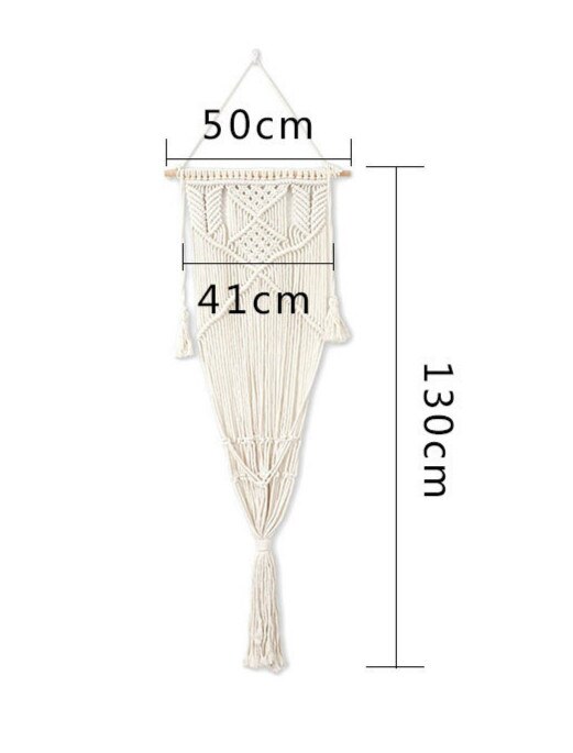 Macramé kattenschommelbed kooi hangend kattenbed huis kwast katten speelgoed handgeweven hangmand wandtapijt katoenen touw huisdier kat hangmat: Schommelbed 03