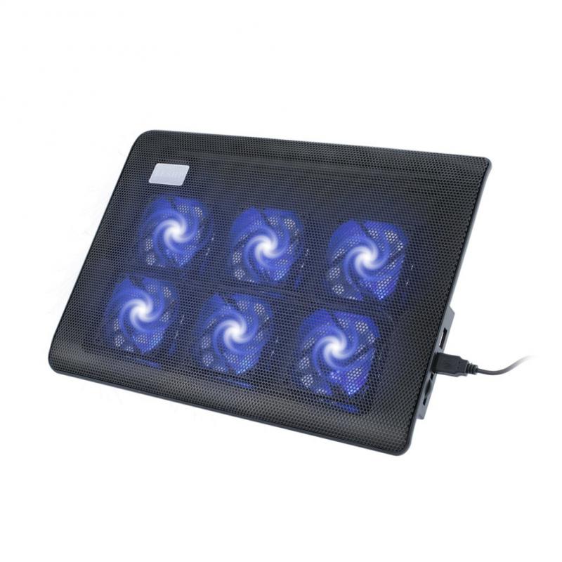 super stum 6 vifter laptop-kjøler 2 usb-grensesnitt laptop-vifter utgangspunkt tallerken stille kjøler