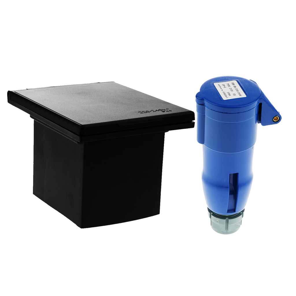 RV Camper 220V-240V 16A External Flush Hook Up Waterproof Plug Socket