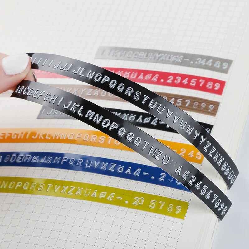 CIDY 1pcs Black color Compatible for DYMO 1610 12965 1880 label maker DYMO 3D Plastic Embossing Xpress Label 9mm*3m MOTEX E101