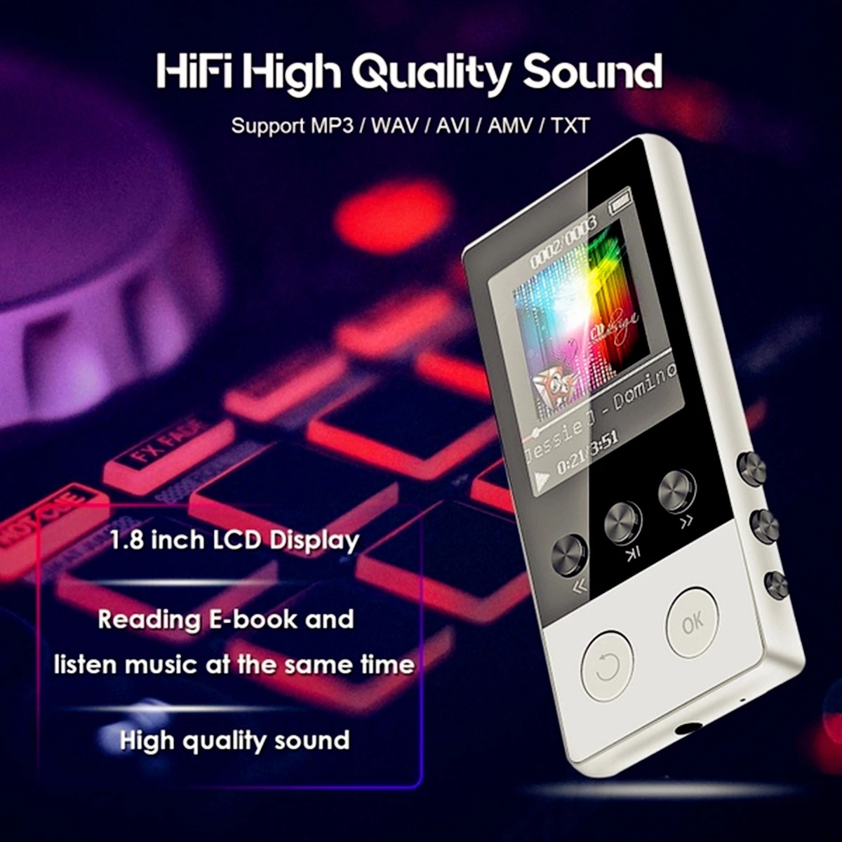 Draagbare Audio Hifi Hi-Fi Mr Mp 3 4 Voor Muziek Mp4 En Mp3 Speler Met Bluetooth Scherm Video Radio Fm txt Lecteur Record Speaker