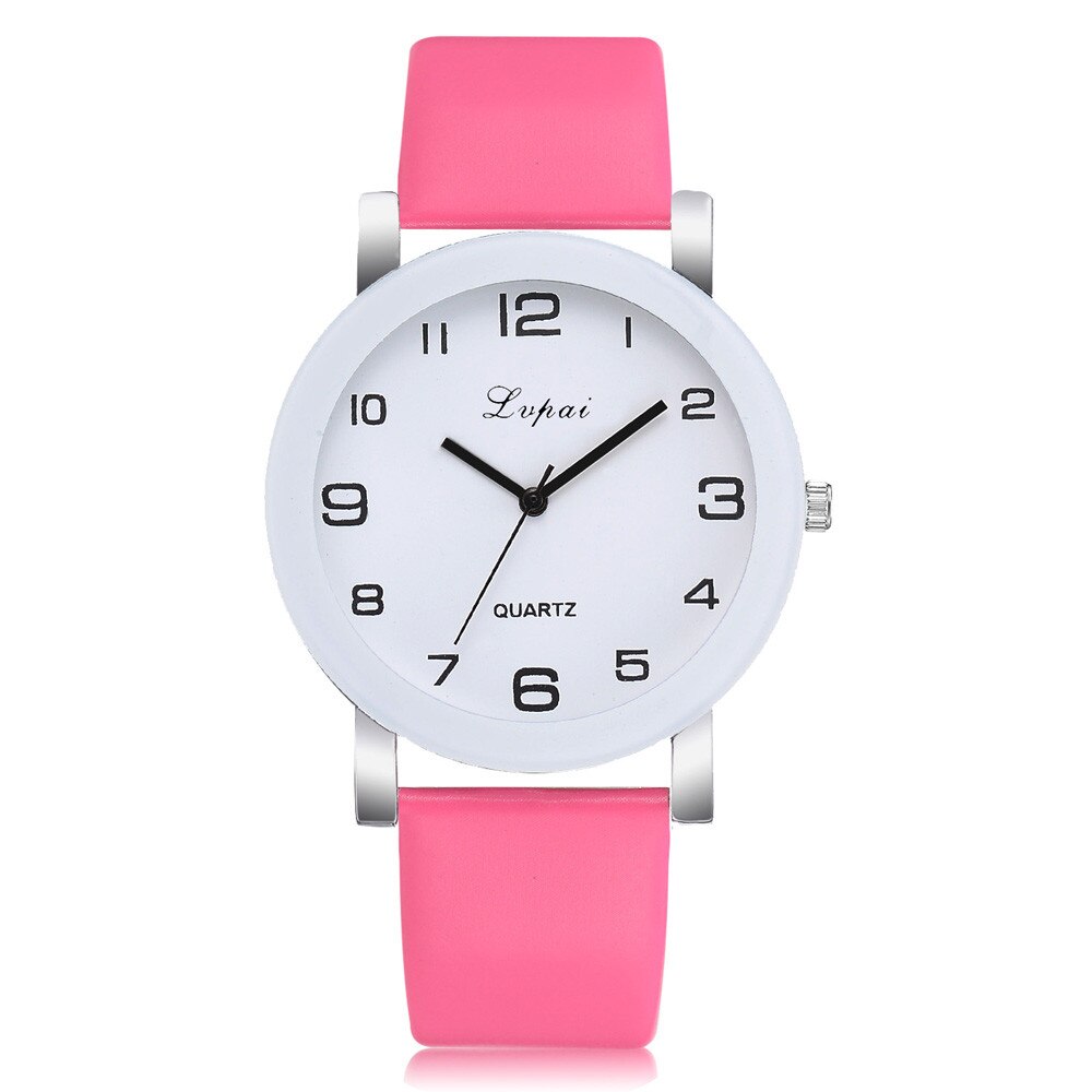 Lvpai vrouwen Casual Quartz Lederen Band Horloge Analoog Polshorloge: A