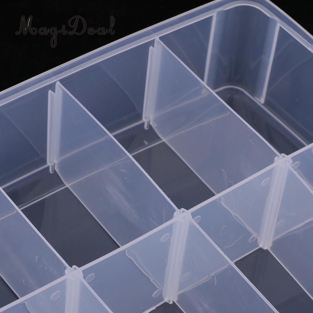 3 Lagen Stapelbaar Verstelbare 30 Compartiment Sieraden Verdelers Box Organizer Clear Plastic Kralen Case Opslag Container