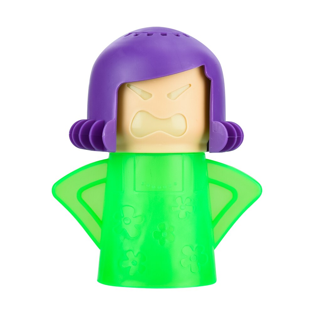 Angry Mom-nettoyeur à vapeur de four, facile à nettoyer, appareil de nettoyage à la vapeur au micro-ondes, pour réfrigérateur: 1 pcs Green