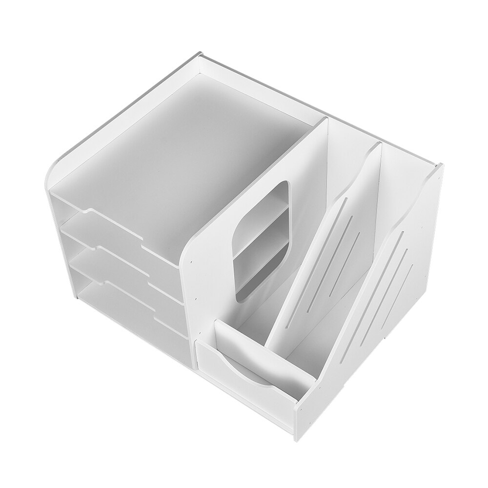 Boek Tijdschrift Houder Desk Organizer Briefpapier Opslag Stand Plank Rack Desktop Bestand Rek Opslag Artefact multi-layer