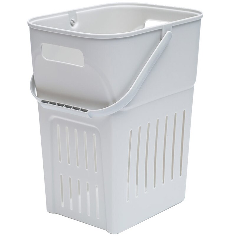 Plastic Laundry Storage Basket Portable Household Laundry Basket Clothes Toy Laundry Storage Basket Container-Grey: Default Title