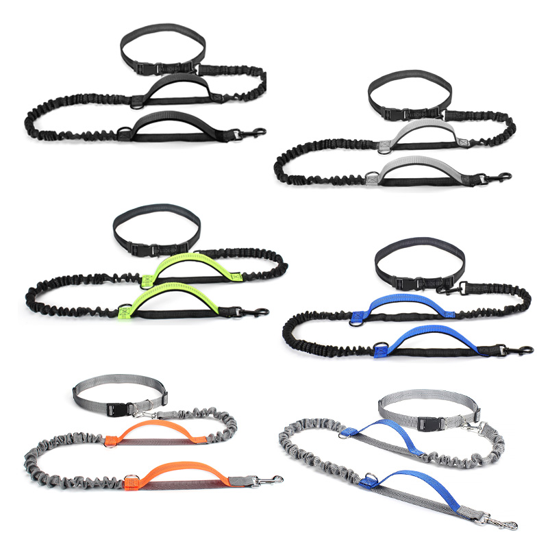 Pet Dog Running Leashes Reflective Traction Rope Belt Elastic Hands Freely Jogging Pull Dog Leash for Medium Large Dog Supplies