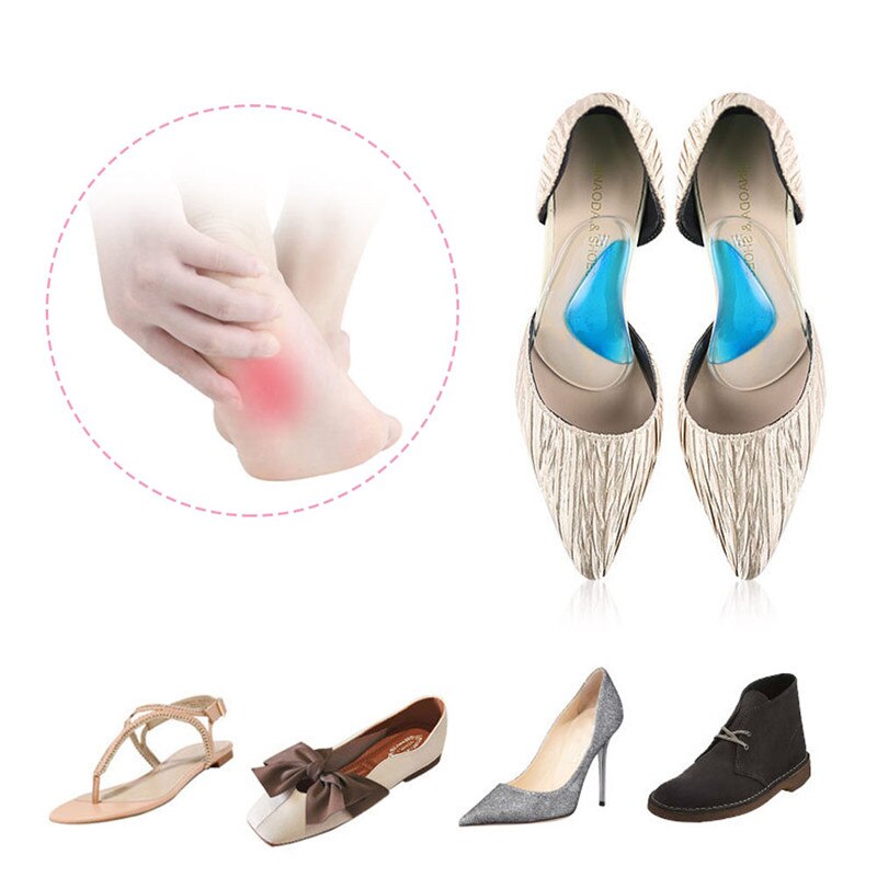 1Pair Arch Orthotic Support Insole Foot Plate Flatfoot Corrector Shoe Cushion Foot Care Insert Insoles Silicone Gel