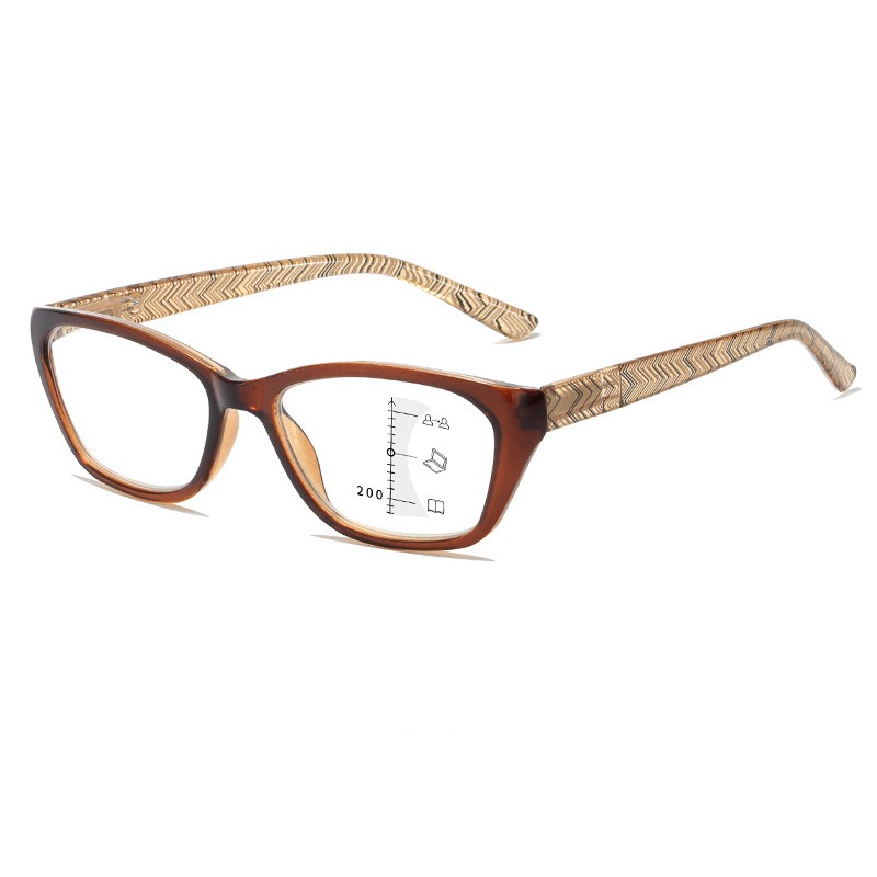 Zilead Multifocal Progressive Reading Glasses Retro Anti Blue Light Women Men Far And Near Intelligent Zoom Presbyopic Eyewear