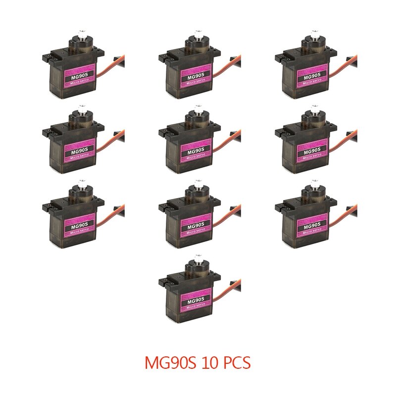 4/5/10/20PCS MG90S Metall Getriebe RC Micro Servo 13,4g Motor Für ZOHD Volantex flugzeug Für RC Hubschrauber Auto Boot Modell Spielzeug Control: 10PCS