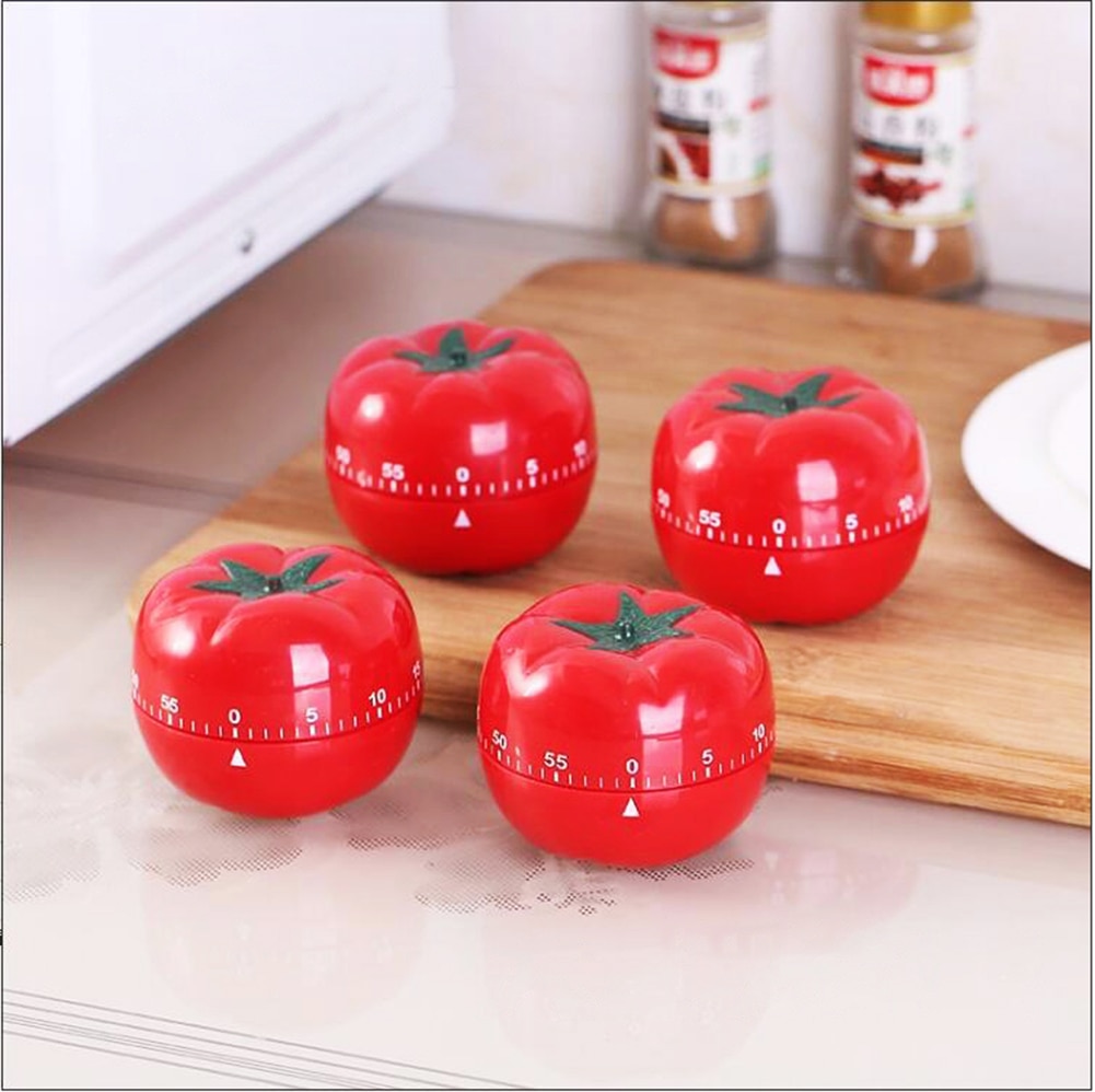 Countdown Timer Kitchen Timer Tomato Visual 60 Minute Loud Voice Fun Shaped Mechanical Timer Cooking Shower Study Stopwatch