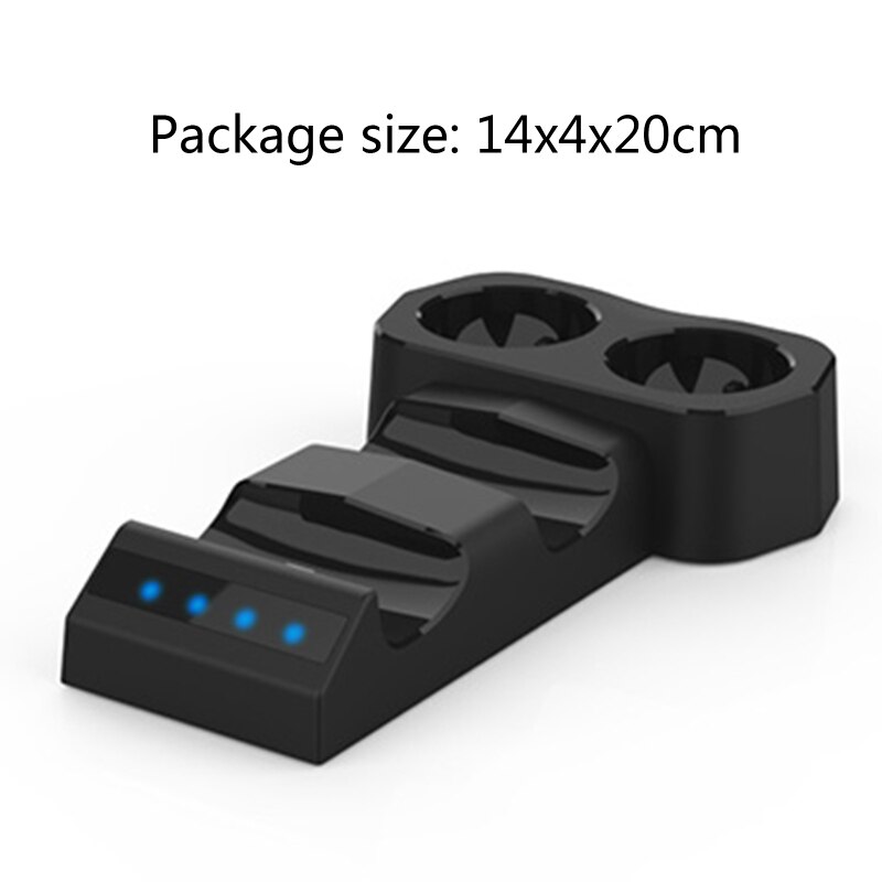 4 in 1 ladestation mit halterung, kompatibel mit  ps5/ ps vr move wireless-controllern, dual-ladestation