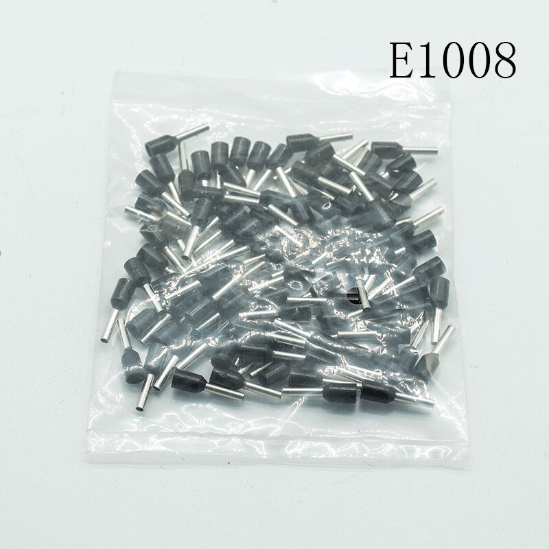 E1008 Tube insulating Insulated terminals 1MM2 Cable Wire Connector Insulating Crimp Terminal Connector 100PCS/Pack
