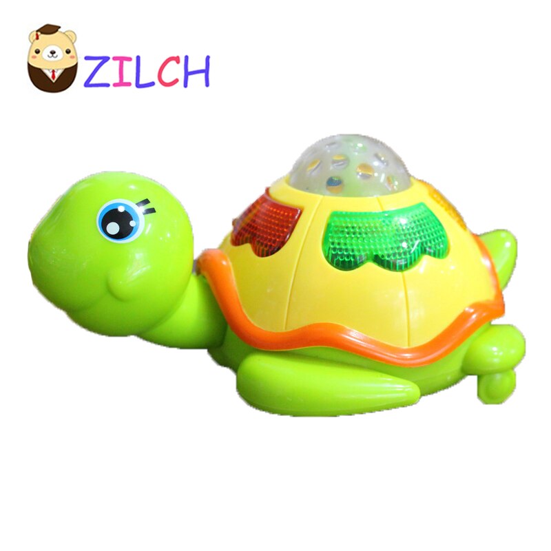 Kinderen speelgoed winkel creatieve leuke mecanum wielen glanzende flash light turtle Beste Voor Kinderen