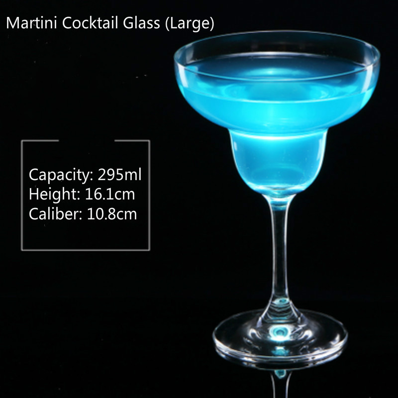 100-300ml 6 Styles Cocktail Glass Cup Wide Mouth Champagne Cup Dish Cup Goblet Martini Glass Wine Glass Bar Household Drink: 295ml