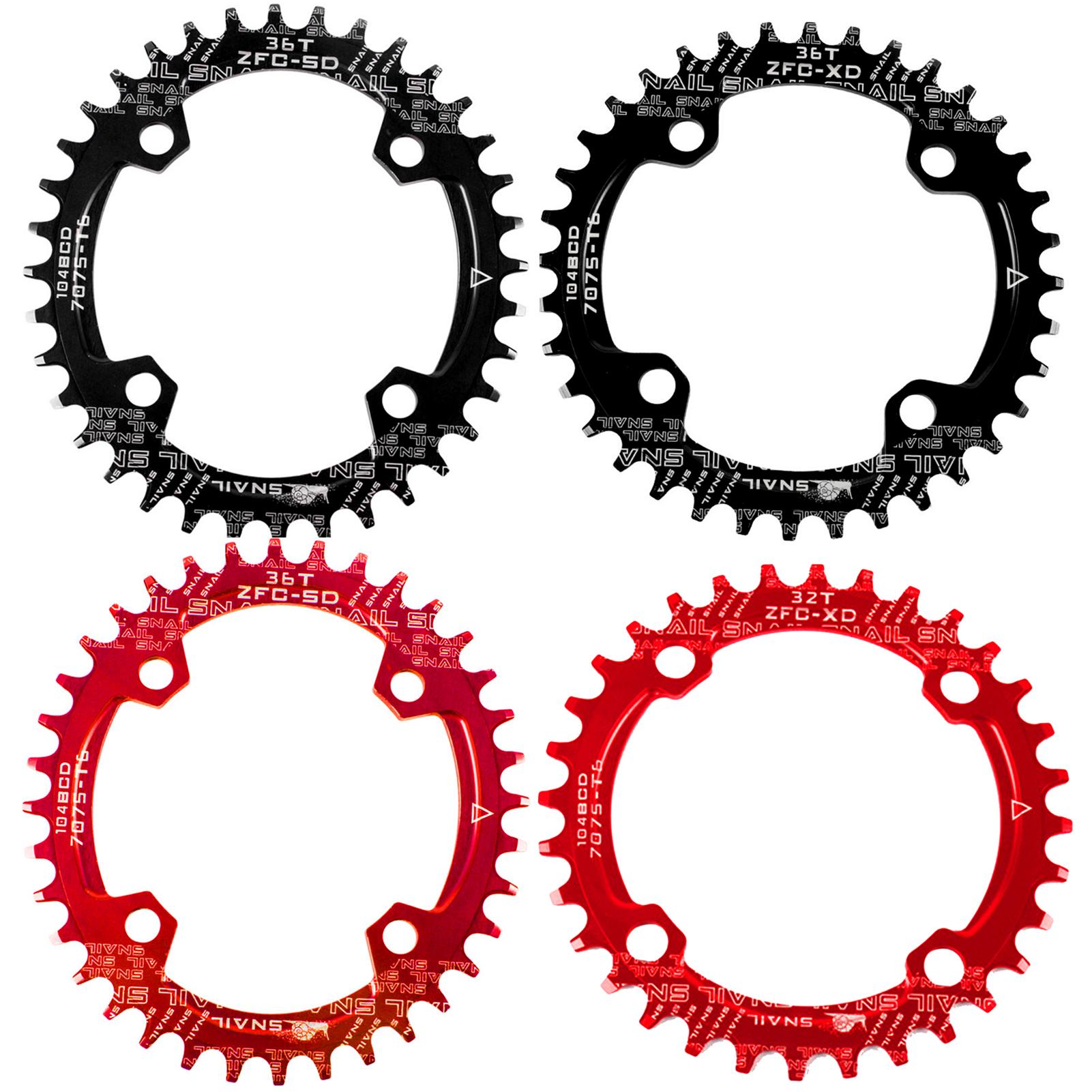 Round/Oval 104BCD 32T 34T 36T 38T Narrow Wide Single Chainring for Bicycle Bike