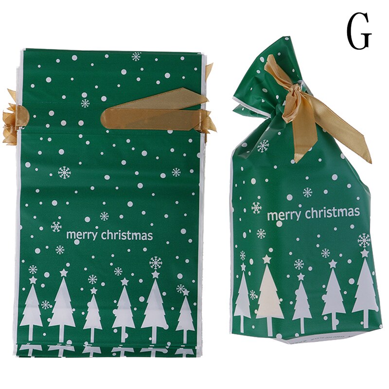 10 stk juleposer præsenterer juleposer meget julemanden taske slikpose juledekorationer år: G