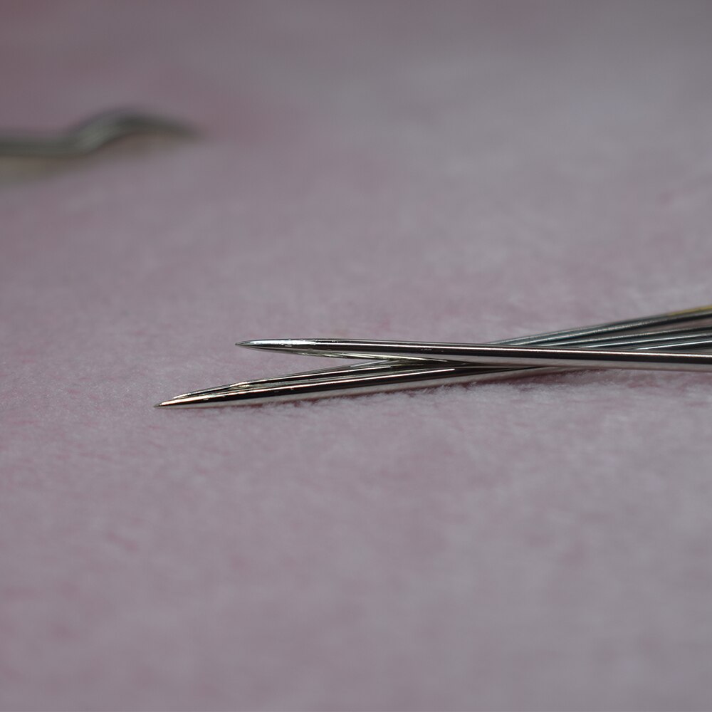 6PCS/1Packs Hand Sewing Needles Gold Eye Handy Large Eye Needle Leather Sewing Gold Needle