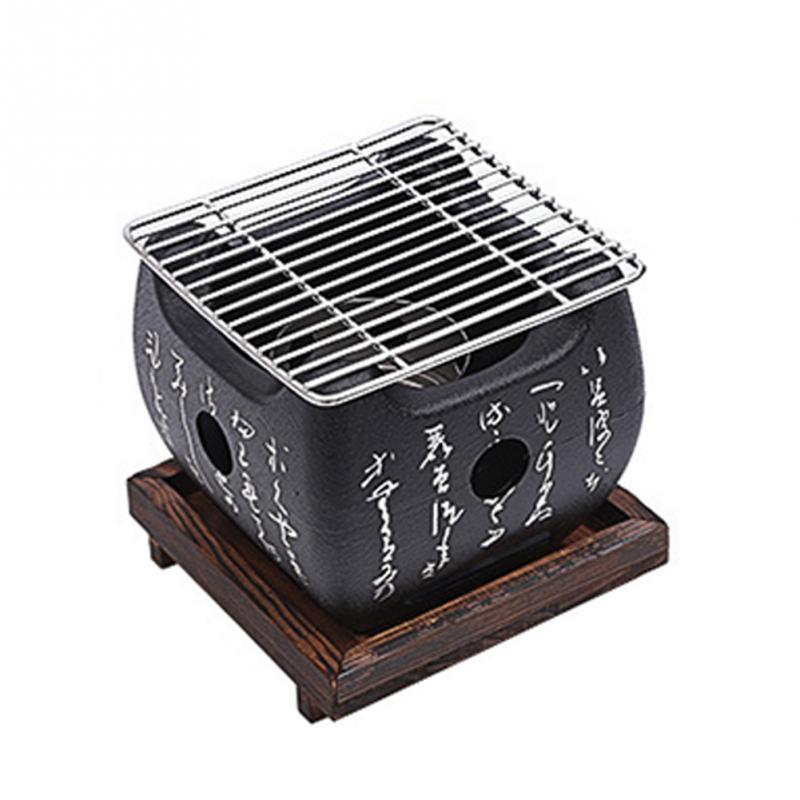 Japanse Koreaanse Bbq Grill Oven Aluminium Houtskool Grill Draagbare Party Accessoires Huishoudelijke Barbecue Gereedschap