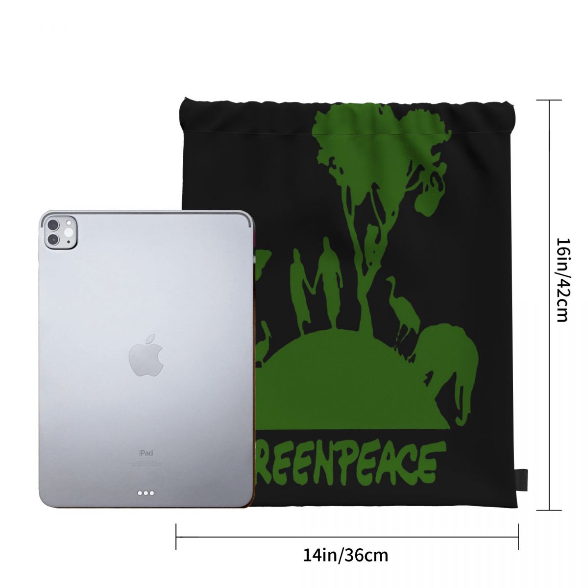 Greenpeace Go Green Organization Symbol Logo Mens White Size S To 3Xl Retro Novelty Bags Backpack Bag