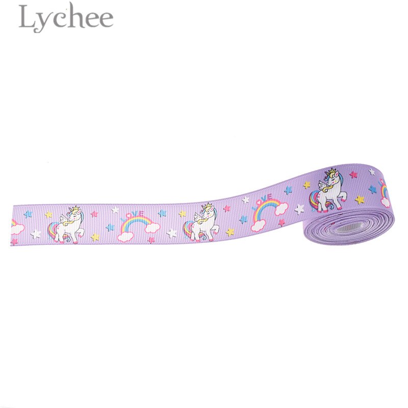 Lychee Leven 5 Yards Eenhoorn Regenboog Grosgrain Lint Cartoon Lint Diy Naaien Materiaal Levert: 3