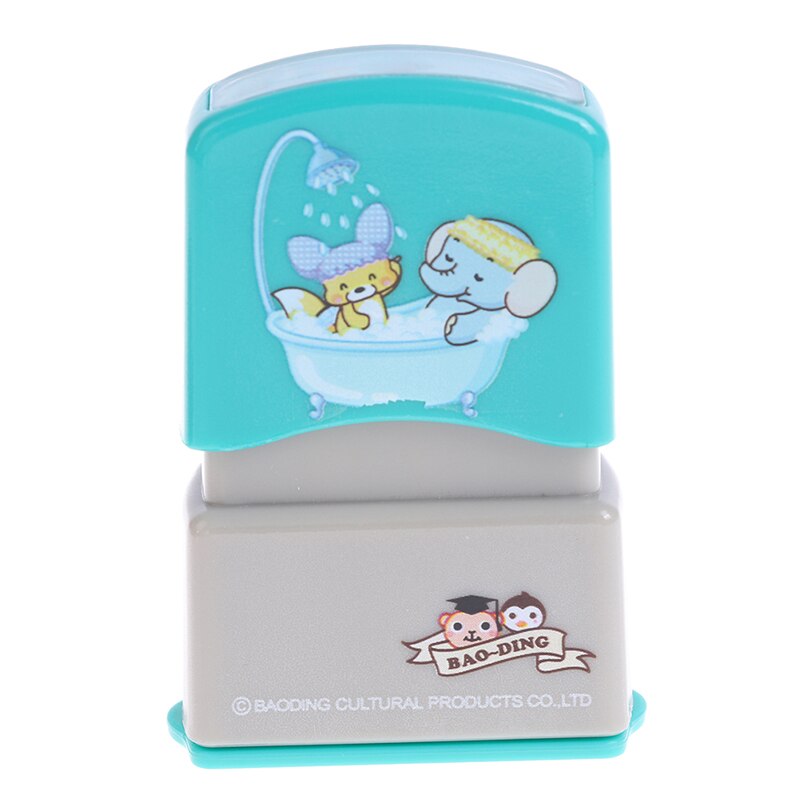 Baby Name Stamp DIY For children Name Seal student clothes chapter Not Easy To Fade Security Name Stamp Carve patterns yourself: green