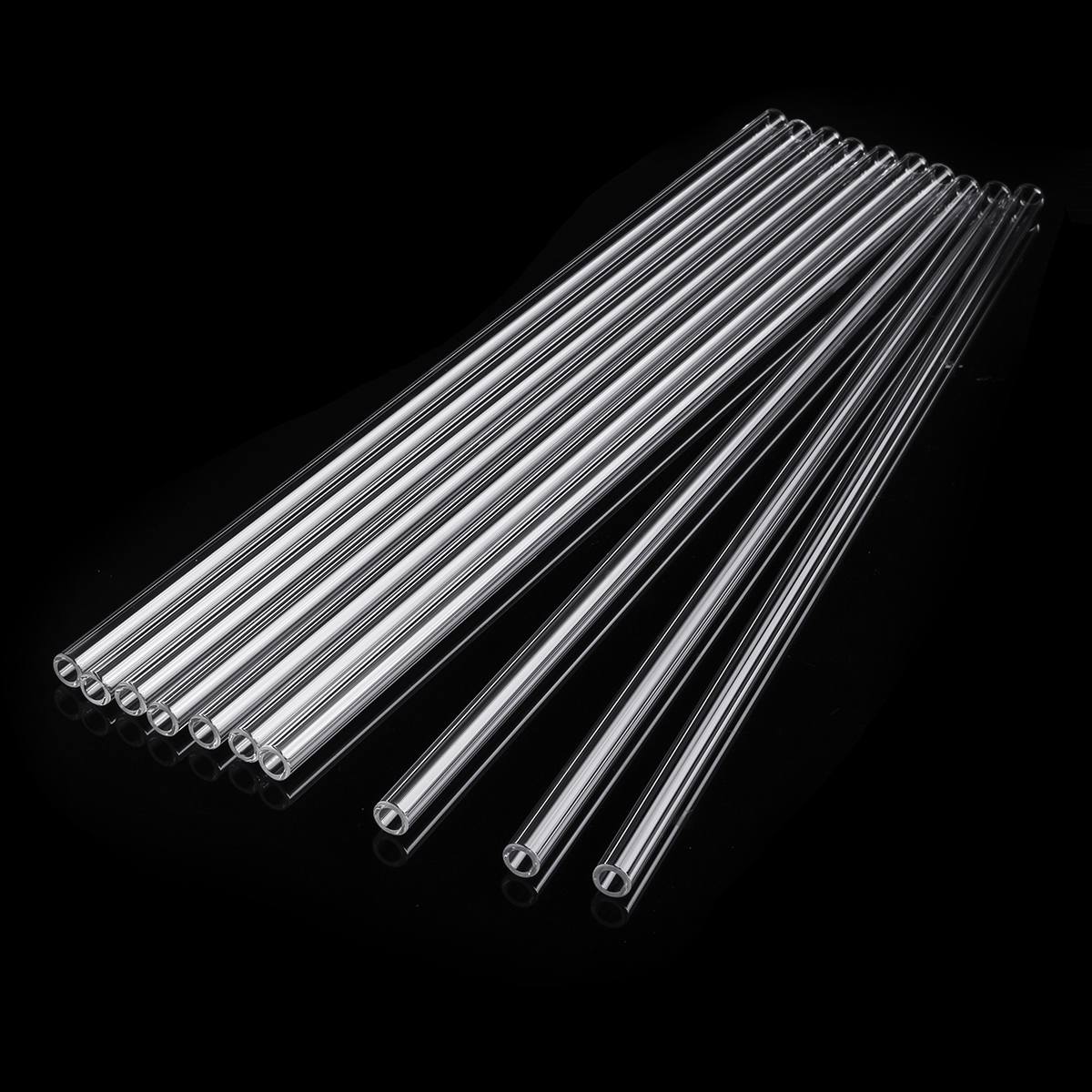 KICUTE Lab Glass Blowing Tube 10Pcs 300mm OD 7mm 1.5mm Wall Borosilicate Glass Blowing Tube Lab Tubing School Factory Laboratory