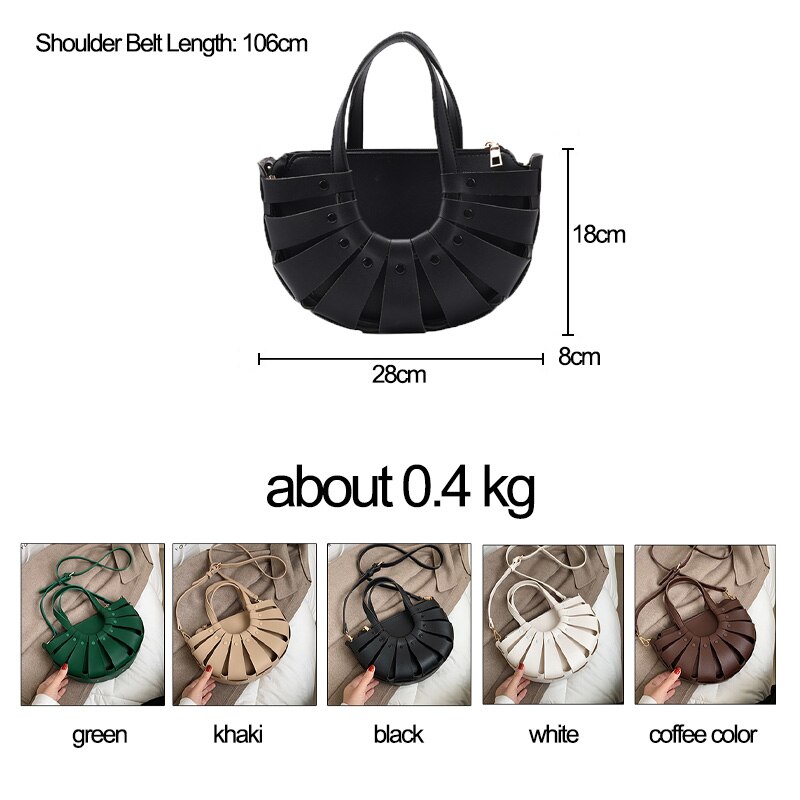 Atli Halve Cirkel Kleine Pu Lederen Crossbody Tassen Voor Vrouwen Trend Vrouwen Branded Trending Schouder Handtassen Tote