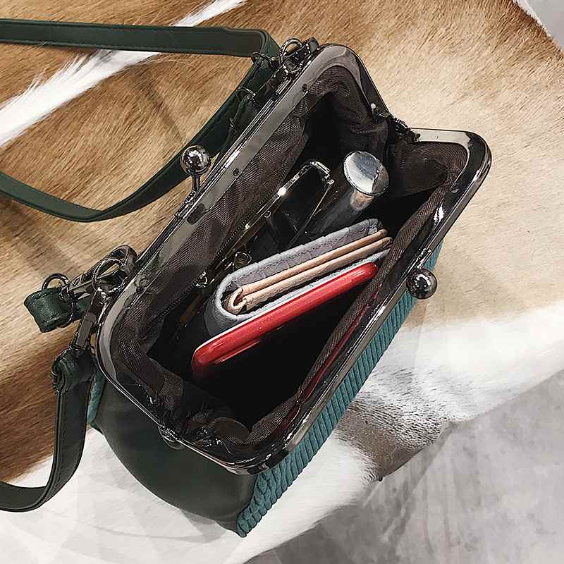 Velour Clip Vintage Shell Women Handbags Shoulder Bags Luxury Female Crossbody Bag Lady Small Purses Autumn Winter