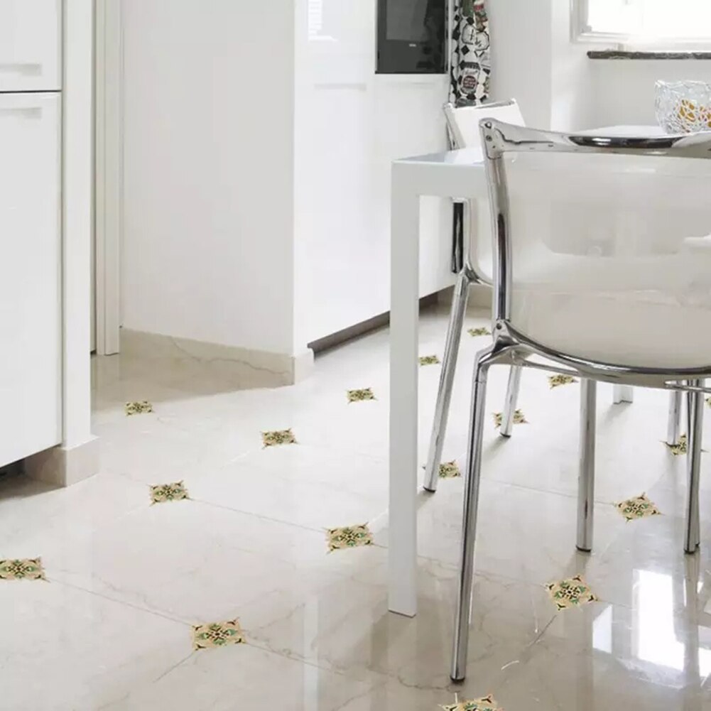 5Pcs 15 Stickers/Sheet Floor Sticker PVC Removable Stickers Wall Floor Corner Stickers Home Decoration Supplies Tiles 8*8cm