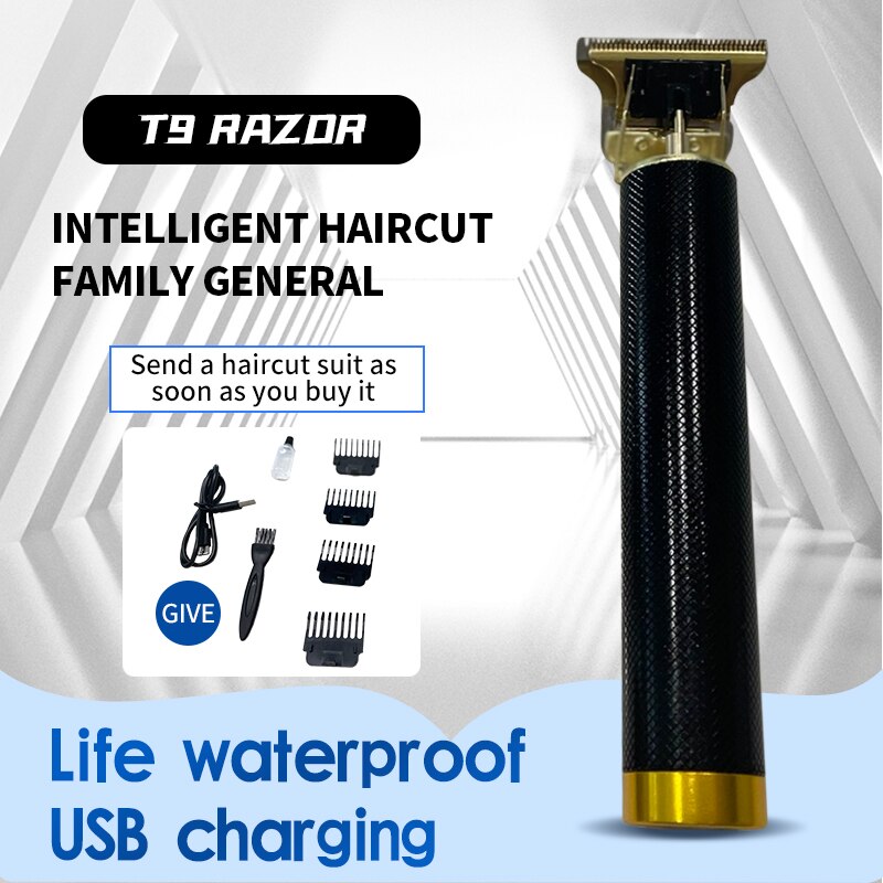 Tondeuse à cheveux pour hommes, rasoir à 0mm, barbier , Machine Rechargeable pour couper la barbe