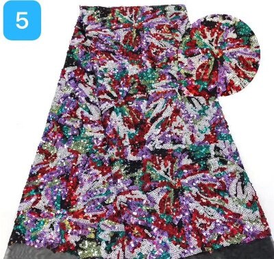 Franske pailletter blondestof brudestof afrikansk blondestof blondestof til nigeriansk kjole: Farve 5