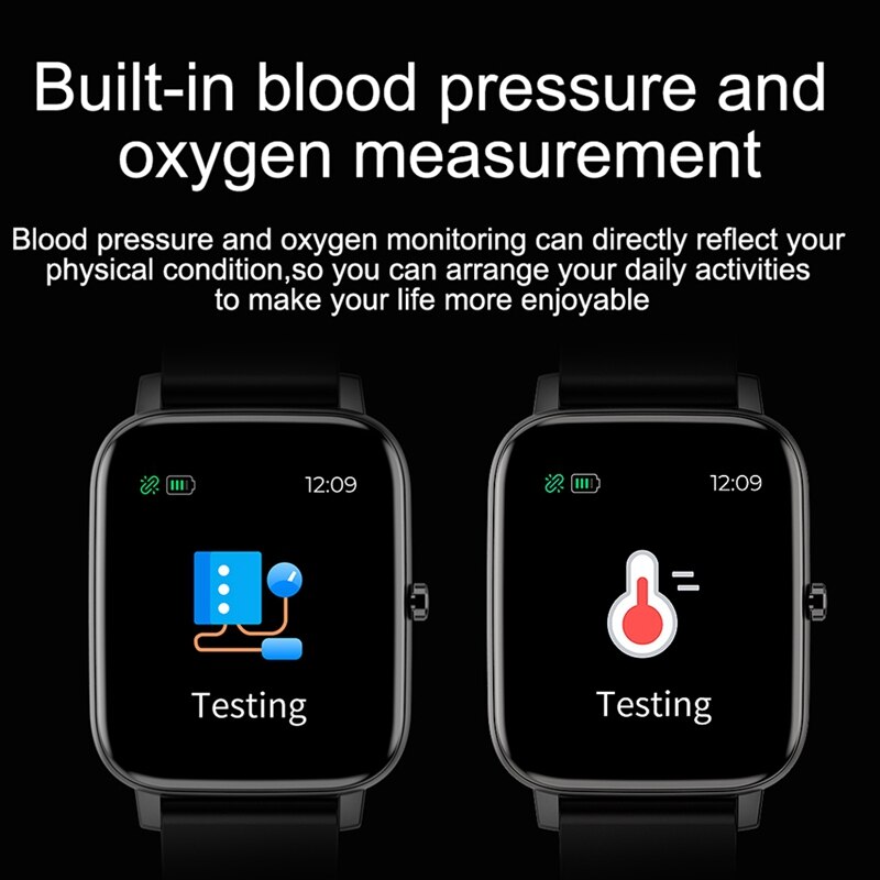 H80 Smartwatch IP67 Waterdicht 1.69Inch Hartslagmeter Sport Ftness Tracker Smart Horloge Voor Ios Android