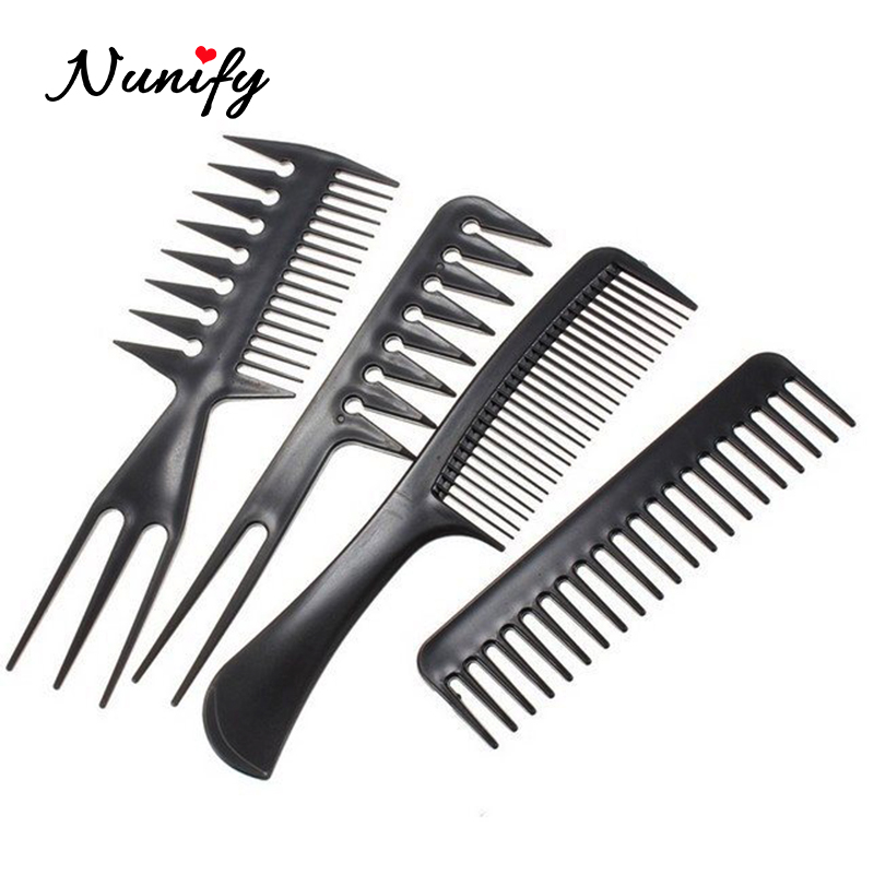 Nunify Reizen Haar Borstel Wide Tand Plastic Hair Brush Kam Nat Detangling Haar Kam Pro Salon Zachte Haarverzorging Styling tool