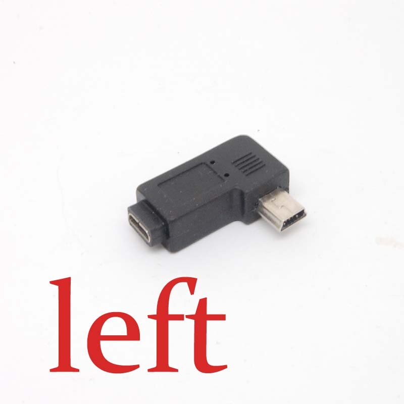 Mini USB Type A male to Micro USB B feMale 90 Degree right/left Angle Adapter