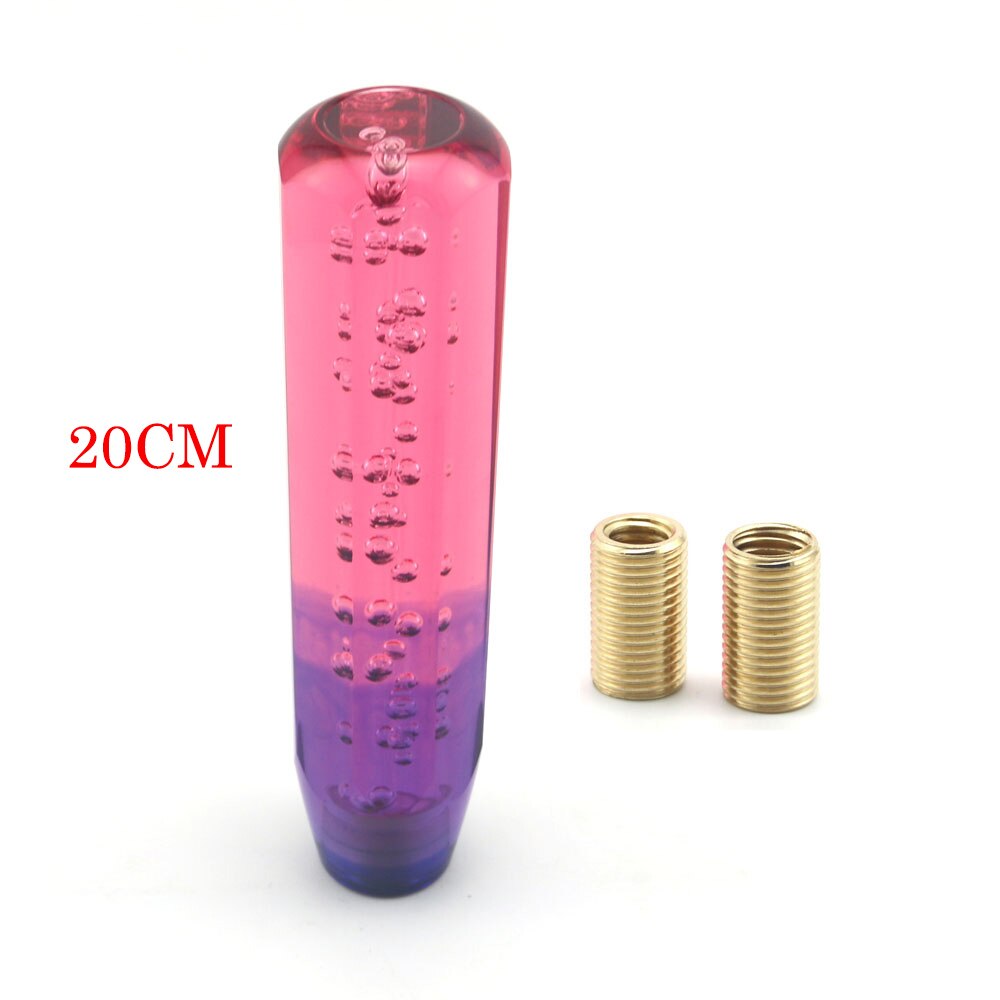 Car Manual Shift Knob Gear Shifter Head Shift Knob Stick Crystal Transparent Bubble Purple Blue Throw Gear Shifter 15CM 20CM: red 20cm