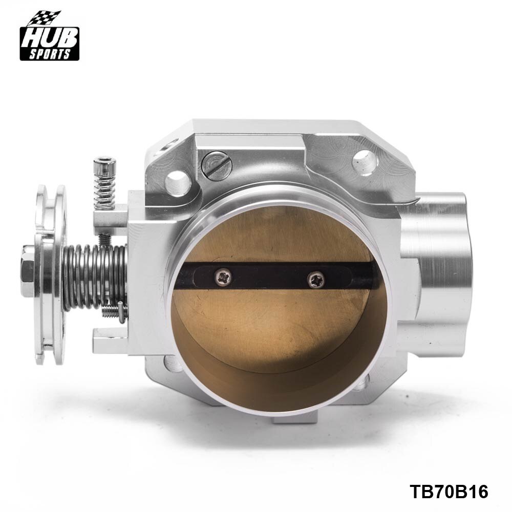 High Flow Aluminum Intake Manifold 70mm Throttle Body Silver For Honda