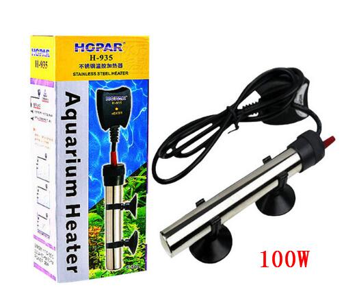 Calentador de acuario de acero inoxidable, varilla ajustable de 17-35 grados Celsius para controlar la temperatura, calentar el agua y la pecera: 100W / AU adapter plug