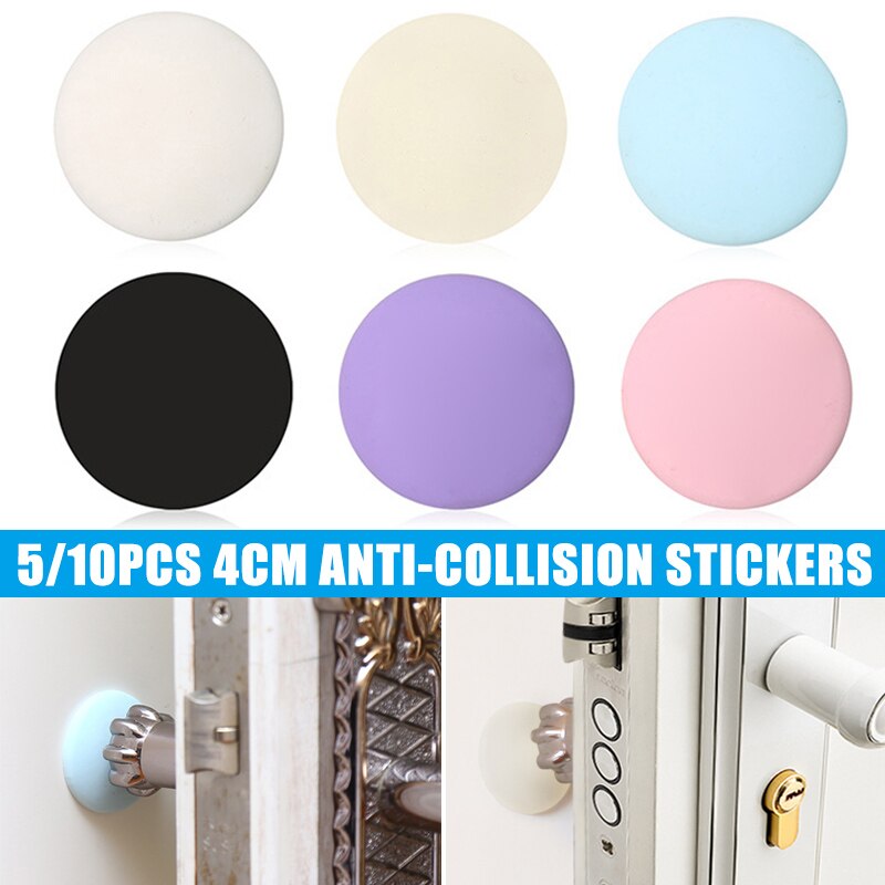 5/10Pcs Rubber Home Door Doorknob Back Wall Protector Crash Pad Stickers Self-adhesive Furniture Accessories