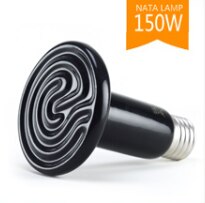 Pet Heating Light Bulb Infrared Black Ceramic Emitter Heat Lamp Bulb For Reptile Animals Heater Brooder ceramic heate: 150w